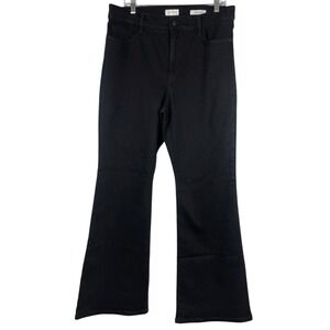 Jessica Simpson Sz 16 Women's Jeans Black High Rise Flare Wide Stretch Worn Once